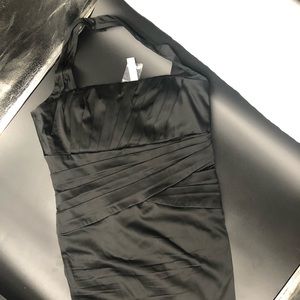 White House Black Market Satin Black Dress